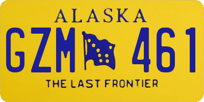 AK license plate GZM461