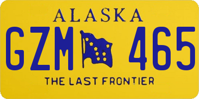 AK license plate GZM465