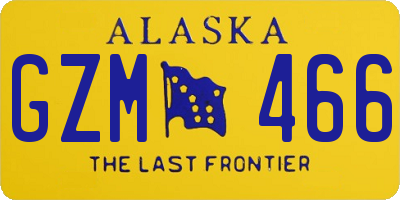 AK license plate GZM466