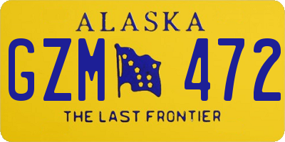 AK license plate GZM472