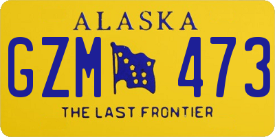 AK license plate GZM473