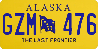 AK license plate GZM476