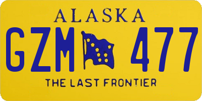 AK license plate GZM477