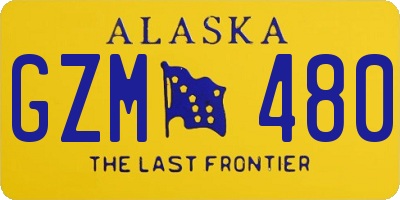AK license plate GZM480