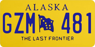 AK license plate GZM481