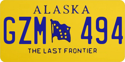 AK license plate GZM494
