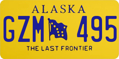 AK license plate GZM495