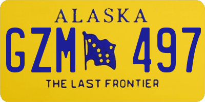 AK license plate GZM497