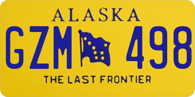 AK license plate GZM498