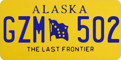 AK license plate GZM502