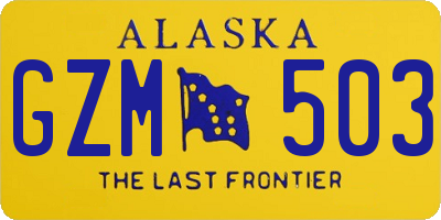 AK license plate GZM503