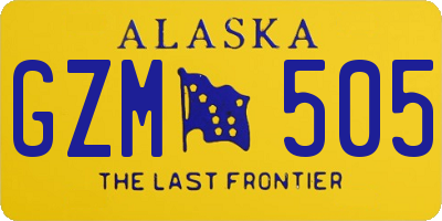 AK license plate GZM505