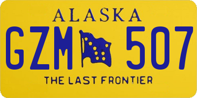 AK license plate GZM507