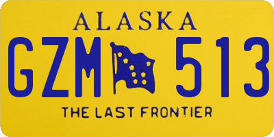 AK license plate GZM513
