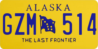 AK license plate GZM514