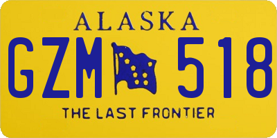 AK license plate GZM518