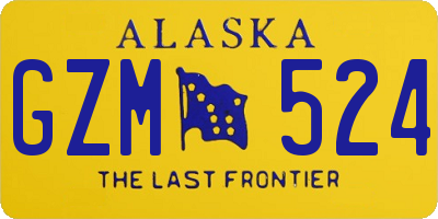 AK license plate GZM524