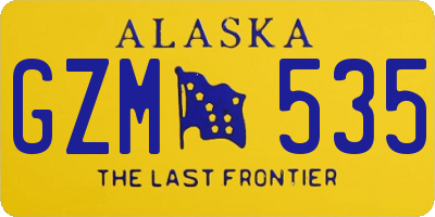 AK license plate GZM535