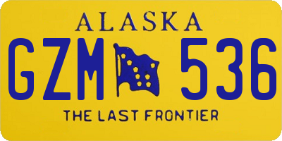 AK license plate GZM536