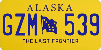 AK license plate GZM539