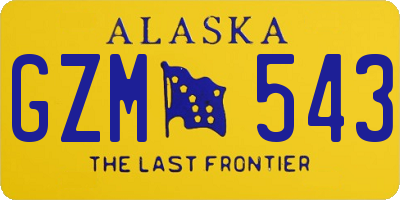 AK license plate GZM543