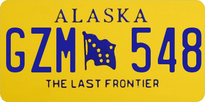 AK license plate GZM548