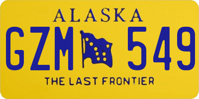 AK license plate GZM549