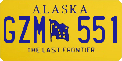 AK license plate GZM551