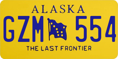 AK license plate GZM554