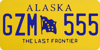 AK license plate GZM555