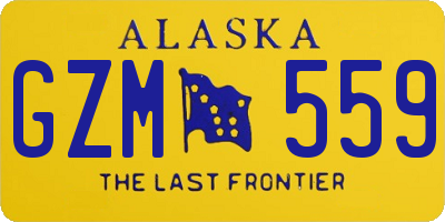 AK license plate GZM559
