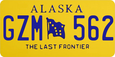 AK license plate GZM562