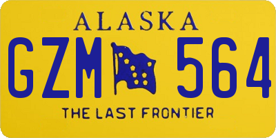 AK license plate GZM564