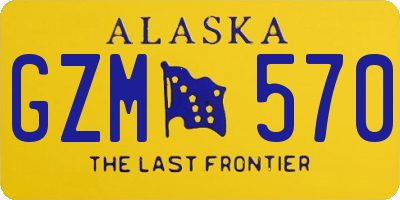 AK license plate GZM570