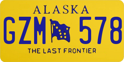 AK license plate GZM578