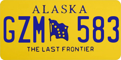 AK license plate GZM583