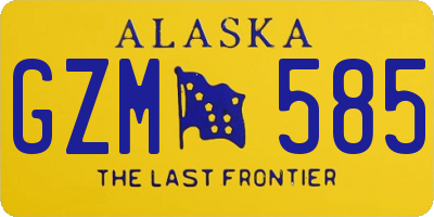 AK license plate GZM585