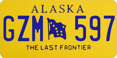 AK license plate GZM597