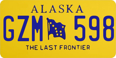 AK license plate GZM598