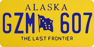 AK license plate GZM607