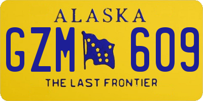 AK license plate GZM609