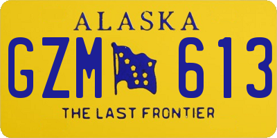 AK license plate GZM613