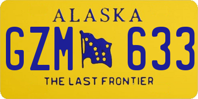 AK license plate GZM633