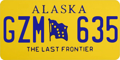 AK license plate GZM635