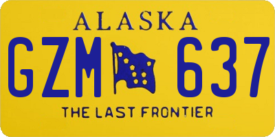 AK license plate GZM637