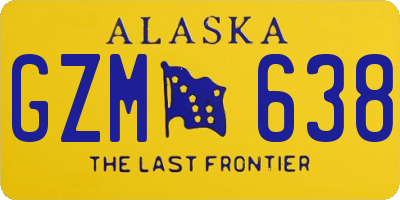 AK license plate GZM638