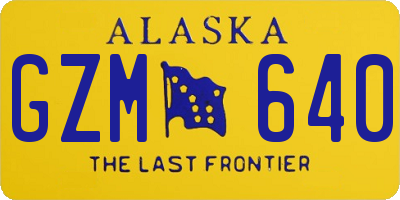 AK license plate GZM640