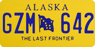 AK license plate GZM642