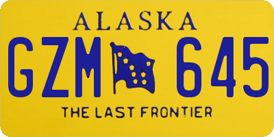 AK license plate GZM645