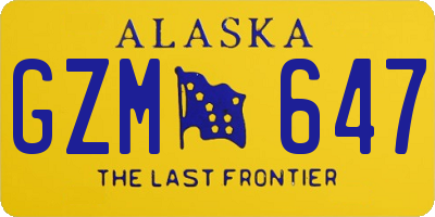 AK license plate GZM647